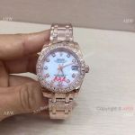 Copy Rolex Masterpiece Rose Gold Diamond Bezel watch 31mm